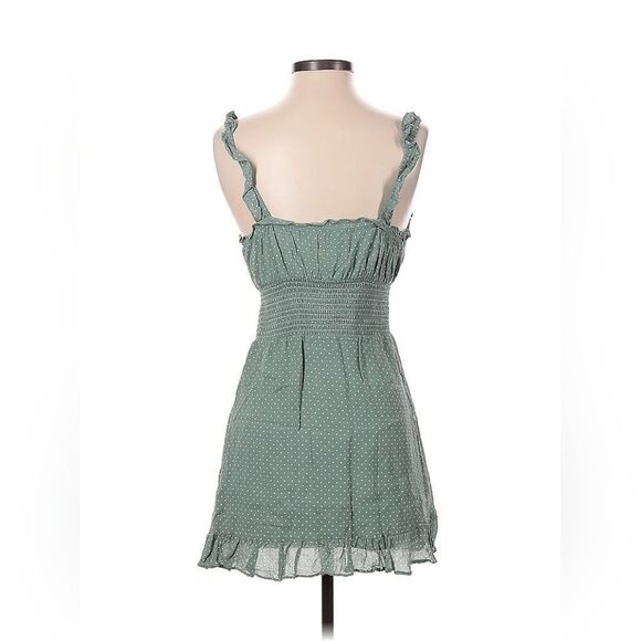 Reformation Silvia Mini Smocked Dress Vérone Green Small - Picture 2 of 4